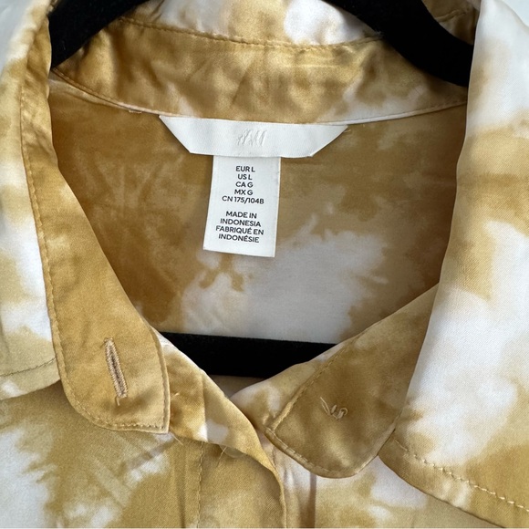 Tie-Dye Satin Button-Up Shirt - Picture 4 of 4